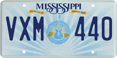 MS license plate VXM440