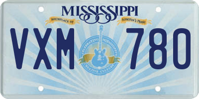MS license plate VXM780