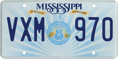 MS license plate VXM970
