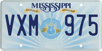 MS license plate VXM975