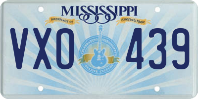 MS license plate VXO439