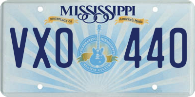 MS license plate VXO440