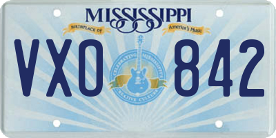 MS license plate VXO842