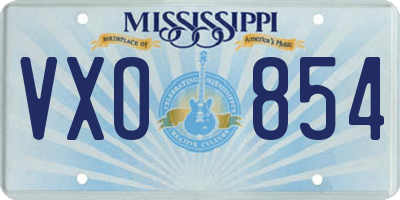 MS license plate VXO854