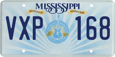 MS license plate VXP168