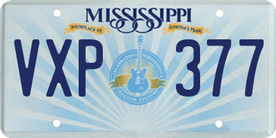MS license plate VXP377