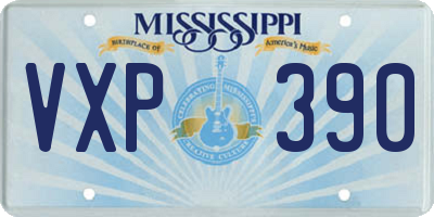 MS license plate VXP390