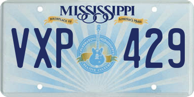 MS license plate VXP429