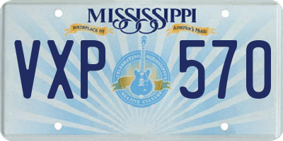 MS license plate VXP570