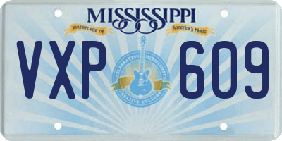 MS license plate VXP609