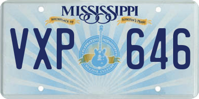 MS license plate VXP646