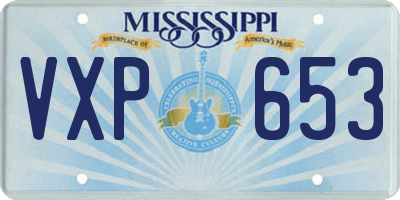 MS license plate VXP653