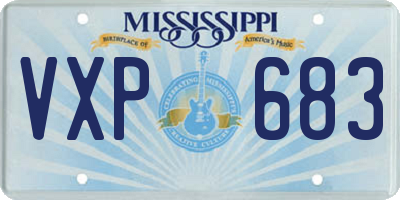 MS license plate VXP683