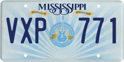 MS license plate VXP771