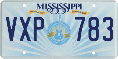 MS license plate VXP783