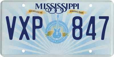 MS license plate VXP847