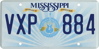MS license plate VXP884
