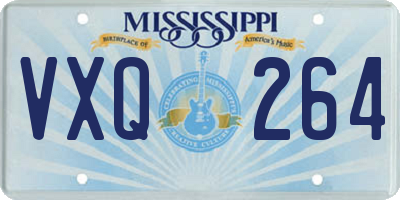 MS license plate VXQ264