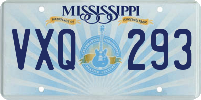 MS license plate VXQ293