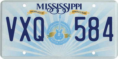 MS license plate VXQ584