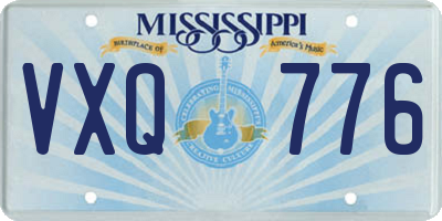 MS license plate VXQ776