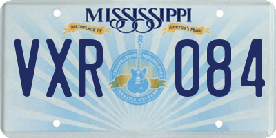 MS license plate VXR084