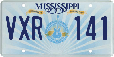 MS license plate VXR141