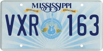 MS license plate VXR163