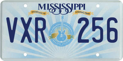 MS license plate VXR256