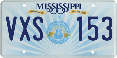 MS license plate VXS153