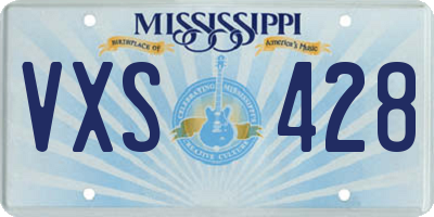 MS license plate VXS428