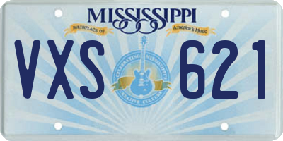 MS license plate VXS621
