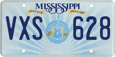 MS license plate VXS628