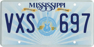 MS license plate VXS697