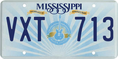 MS license plate VXT713