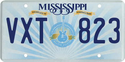 MS license plate VXT823