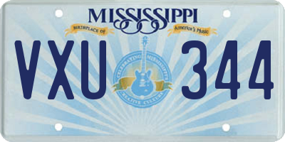 MS license plate VXU344