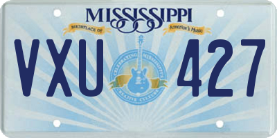 MS license plate VXU427