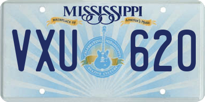 MS license plate VXU620