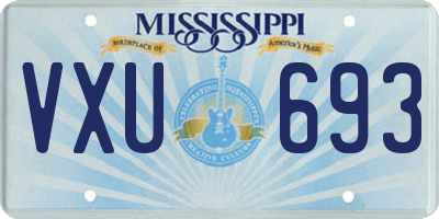 MS license plate VXU693