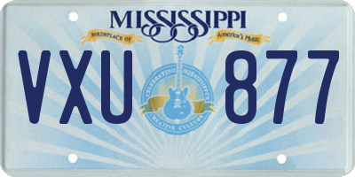 MS license plate VXU877