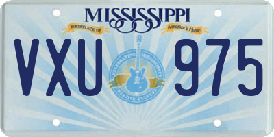 MS license plate VXU975
