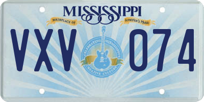 MS license plate VXV074