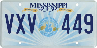 MS license plate VXV449