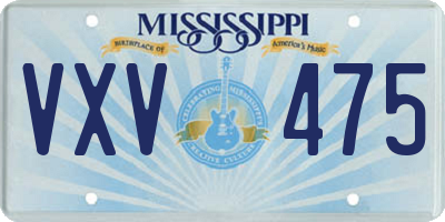 MS license plate VXV475