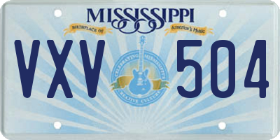MS license plate VXV504