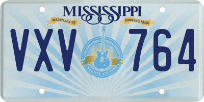 MS license plate VXV764