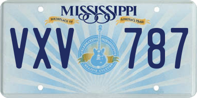 MS license plate VXV787