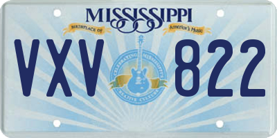 MS license plate VXV822