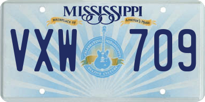 MS license plate VXW709